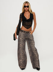 Radical Low Rise Baggy Jeans Tiger