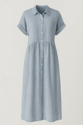 Chic Women'S Midi Dress With Handy Pockets