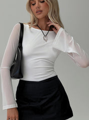 Lukea Long Sleeve Bodysuit White